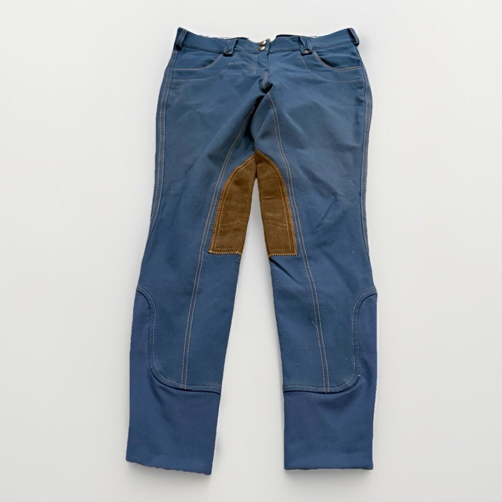 Horseware Ireland Womens Blue Zip Pockets Stretched Pants Size 30R